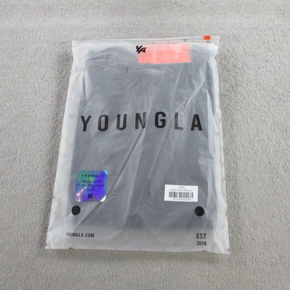 YOUNGLA Anarchy Cropped Tank Men Medium Black Wash Cut Off Sleeveless Distressed - Picture 5 of 9